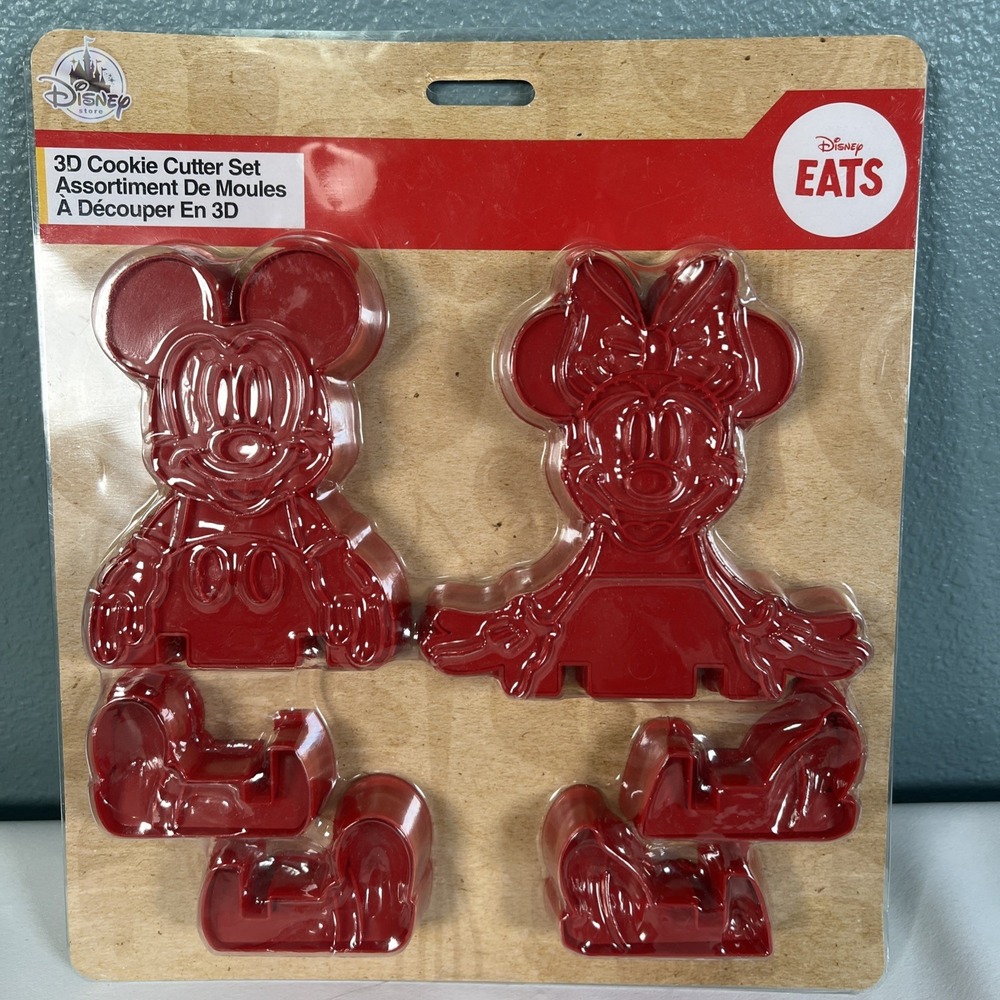 Disney‎ Minnie Mouse Cookie Cutter Set 3D Eats Mickey Mouse Decorate Bake New